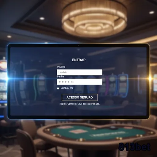 Tela de login da 813bet com acesso seguro ao site.