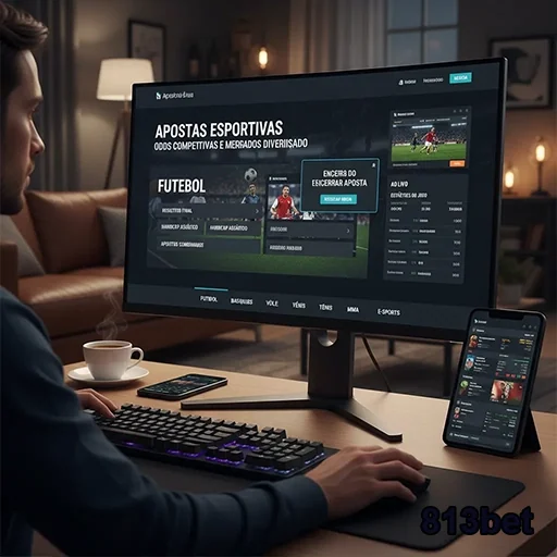 Usuário acessa a plataforma VIP da 813bet em computador.