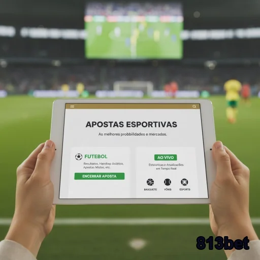 A tela de apostas esportivas da 813bet em um tablet.