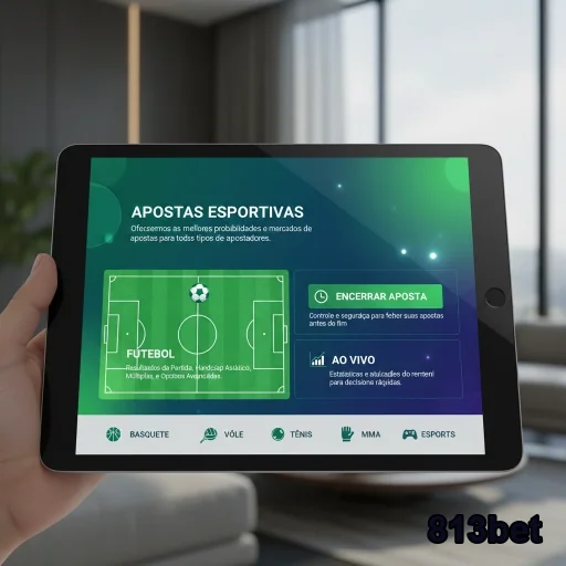 Interface de apostas esportivas da 813bet em tablet.