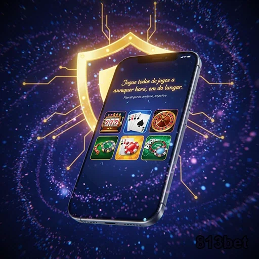 Celular exibindo jogos da 813bet com segurança visual
