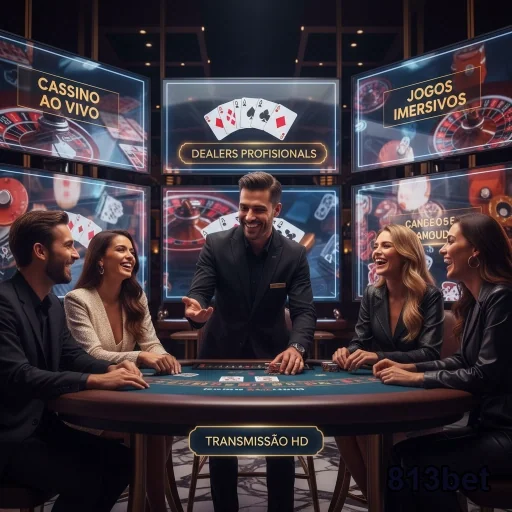 Jogadores interagem com dealers ao vivo na 813bet.