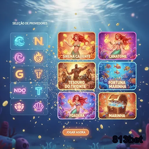 Imagem dos jogos disponíveis na 813bet, com provedores variados.