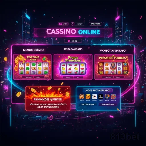 Interface da 813bet com jogos de cassino e promoções VIP.