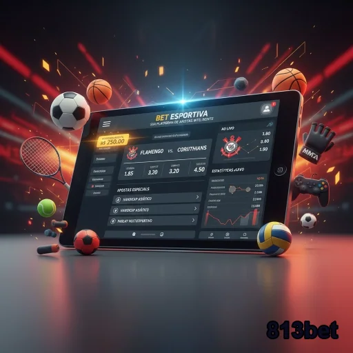 Interface de apostas esportivas da 813bet em tablet.