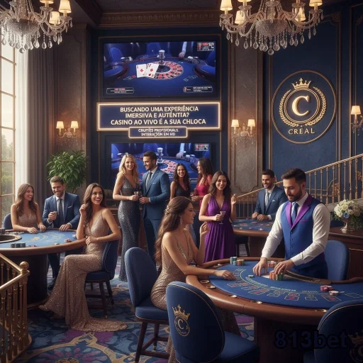 Jogadores em ambiente luxuoso no cassino da 813bet.